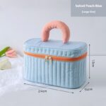 Große Kapazität tragbare Kosmetiktasche Umweltfreundliche Fresh Style Color-Block Cosmetic Organizer Zipper Hochwertige Travel Toiletry Bag