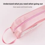 طقم حقيبة مكياج بولي كلوريد الفينيل البلاستيكية عالية القيمة متجمد عالية القيمة حقيبة مكياج محمولة للسفر لحقيبة أدوات الزينة بسحاب إغلاق سحاب سعة كبيرة لتخزين مستحضرات التجميل