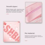 طقم حقيبة مكياج بولي كلوريد الفينيل البلاستيكية عالية القيمة متجمد عالية القيمة حقيبة مكياج محمولة للسفر لحقيبة أدوات الزينة بسحاب إغلاق سحاب سعة كبيرة لتخزين مستحضرات التجميل