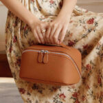 Genuine Leather Travel Cosmetic Bag