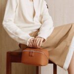 Genuine Leather Travel Cosmetic Bag