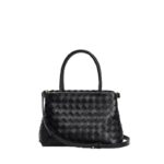Cowhide Leather Woven Handbag
