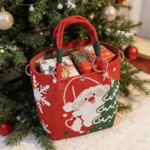 Crochet Knitted Handbag for Christmas