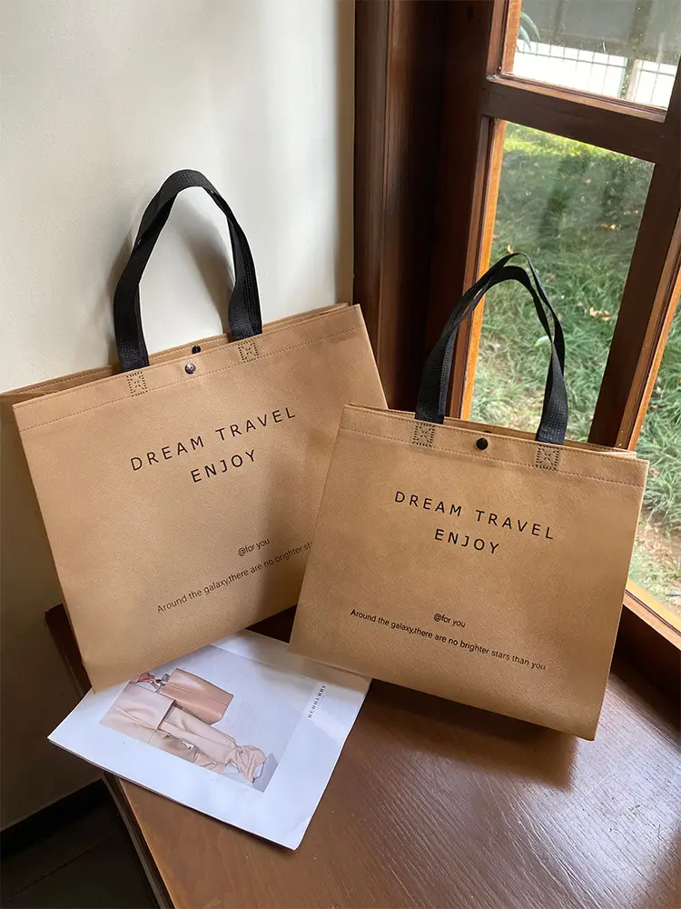 Custom Non-Woven Tote Bags with Logo for Clothing: Eco-Friendly Shopping and Gift Bags for Wholesale