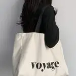 Minimalist Canvas Yoga Tote Bag