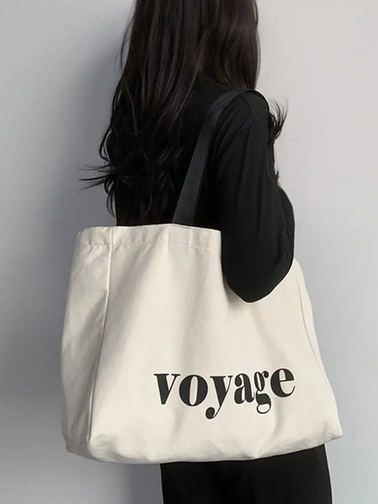 Minimalist Canvas Yoga Tote Bag