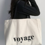 Minimalist Canvas Yoga Tote Bag