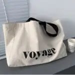 Minimalist Canvas Yoga Tote Bag