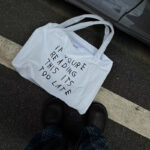 New Summer Arrival: Minimalist Black and White Large-Capacity Nylon Canvas Bag—Lightweight Printed Tote for Commuting or as a Shoulder Bag