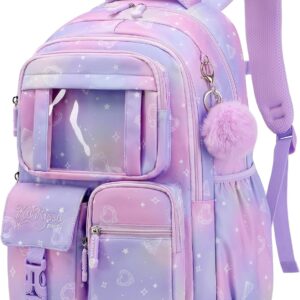 kawaii school bag cute purple backpack for girls