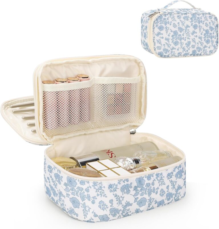 Floral Double-Layer Makeup Bag – 20L Capacity