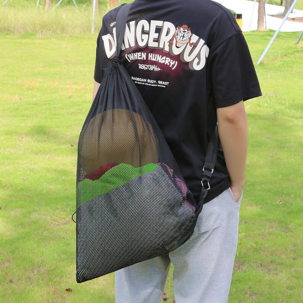 Large Mesh Drawstring Backpack 2-Pack