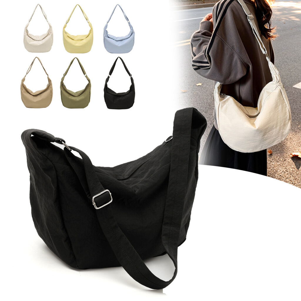 Multicolored Nylon Canvas Shoulder Bag