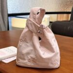 Cute Bow Embroidered Tote Bag