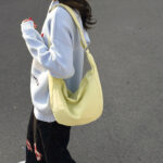 Multicolored Nylon Canvas Shoulder Bag