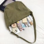 Multicolored Nylon Canvas Shoulder Bag